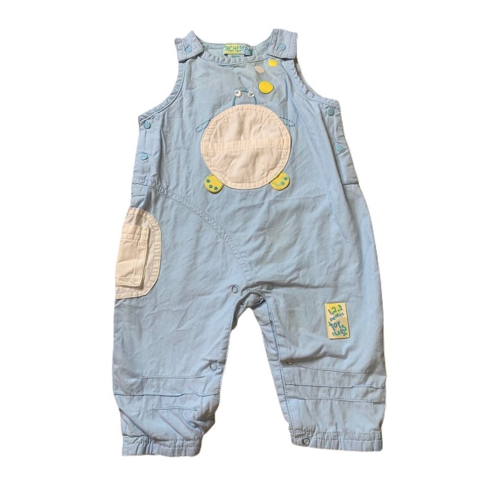 Baby Overalls Turtle 3M Orchestra Blue
